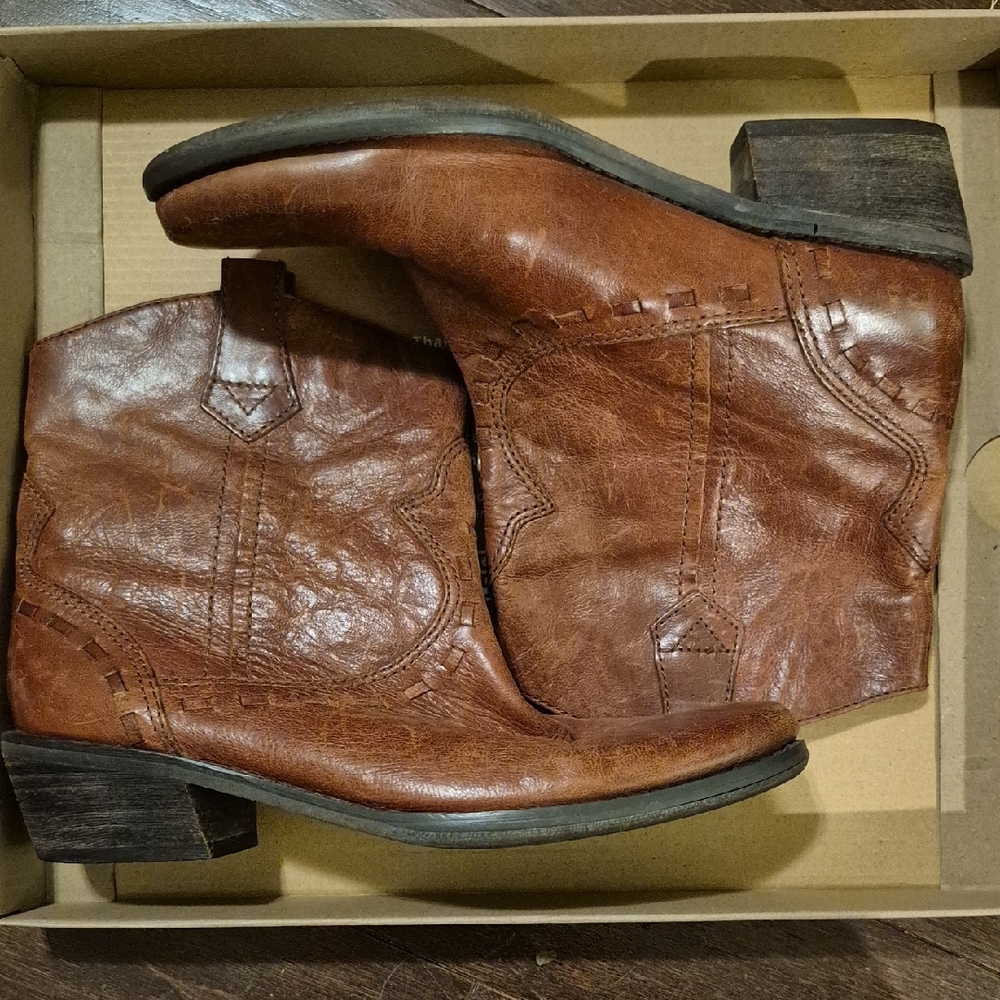 Franco Sarto Rich Brown Western Boots